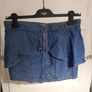 Diesel denim mini skirt with overlaps  size 26 blue